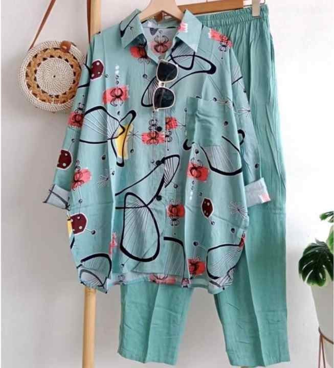 Wholesale Southeast Asian Women's Set Fashion Women's Loose Comfortable Casual Striped Shirt Pants Set Women's Clothing